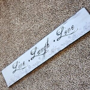 Live, Laugh, Love Horizontal Black and White Sign Hobby Lobby Sturdy Wall Decor